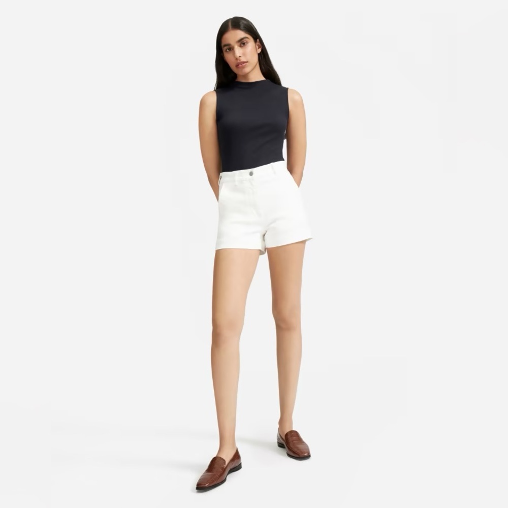 Everlane The Pima Micro Rib Funnel Neck Tank size small